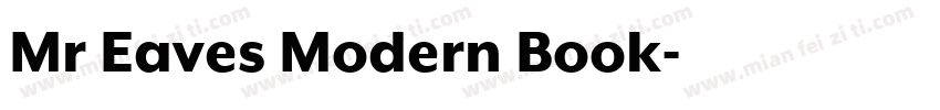 Mr Eaves Modern Book字体转换